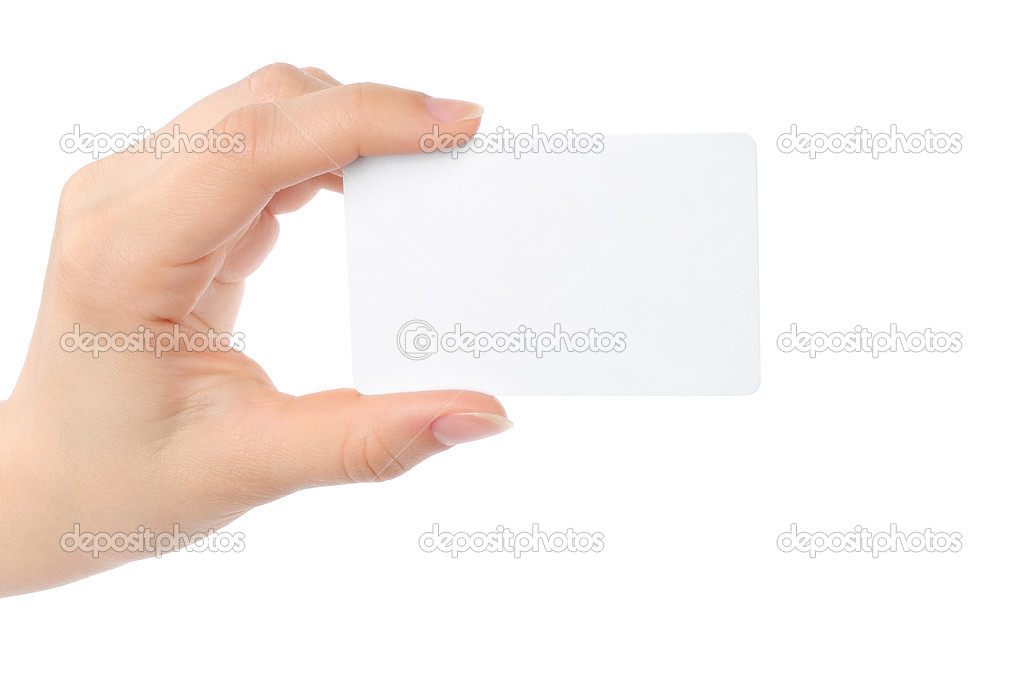 Hand holds charge card