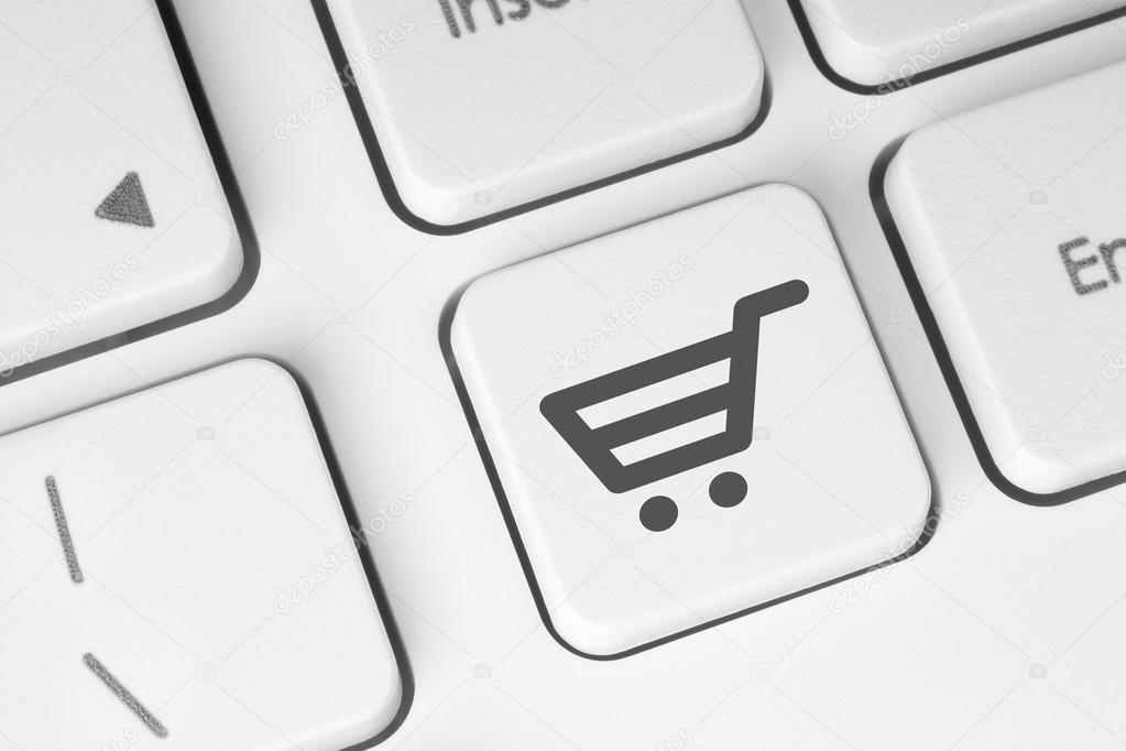 Shopping cart icon on keyboard