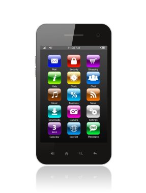 simgeleri ile akıllı telefon