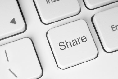 Beyaz pay klavye düğme