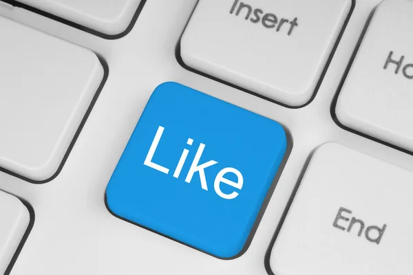 Blue like button — Stock Photo, Image