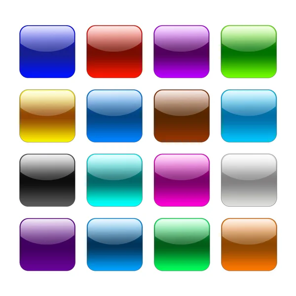 Blank colour web buttons — Stock Photo, Image