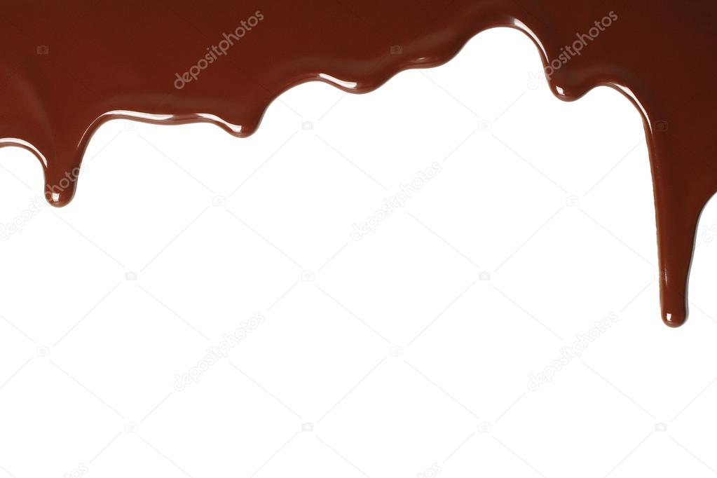 Melted chocolate dripping