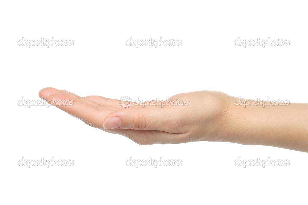 Open woman hand