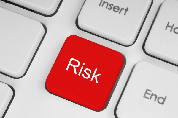 Red risk button — Stock Photo, Image