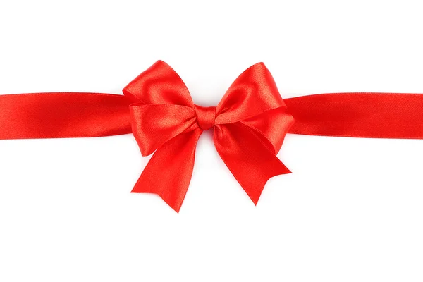 Big red holiday bow — Stock Photo, Image