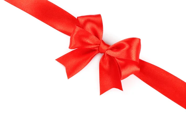 Big red holiday bow — Stock Photo, Image