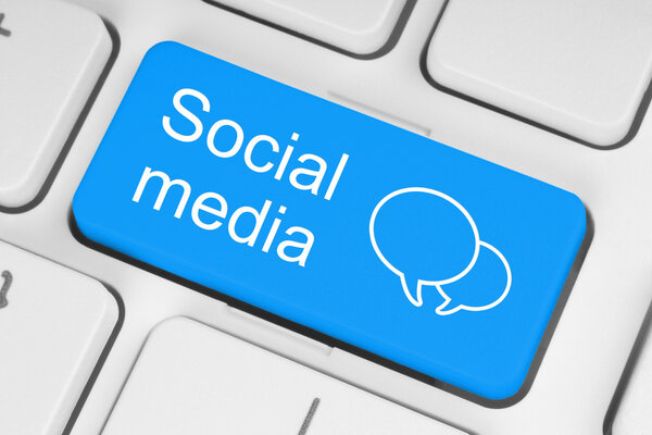 Botón de redes sociales — Foto de Stock