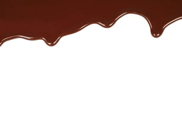 Chocolate derretido gotejamento — Fotografia de Stock