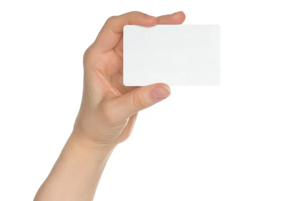 Hand holds charge card — Stock Photo, Image