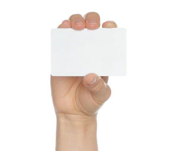 Mão segura cartão de carga — Fotografia de Stock