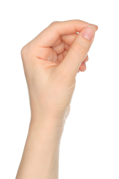 Woman hand like holds charge card