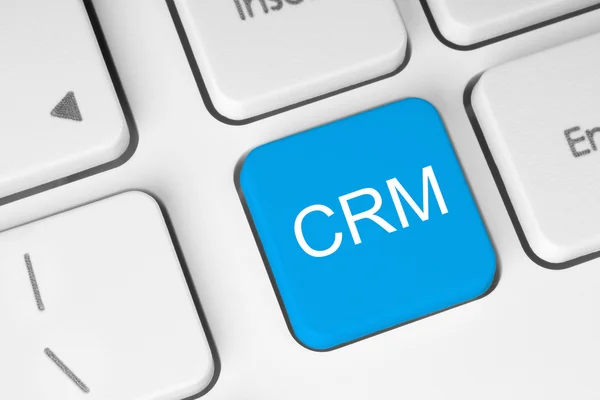 Botão azul CRM — Fotografia de Stock