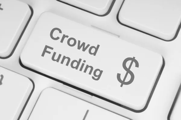 Crowdfunding-Knopf — Stockfoto