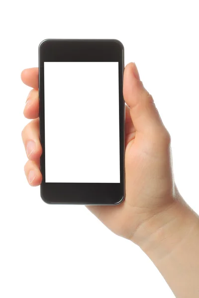 Trzymanie smartfona za rękę — Zdjęcie stockowe
