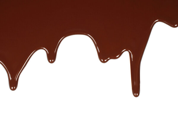 Melted chocolate dripping