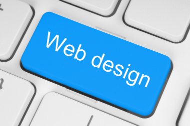Blue web tasarım düğmesini