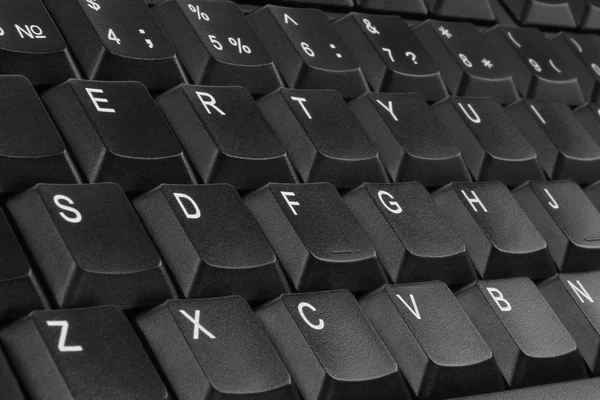 Black keyboard keys — Stock Photo, Image