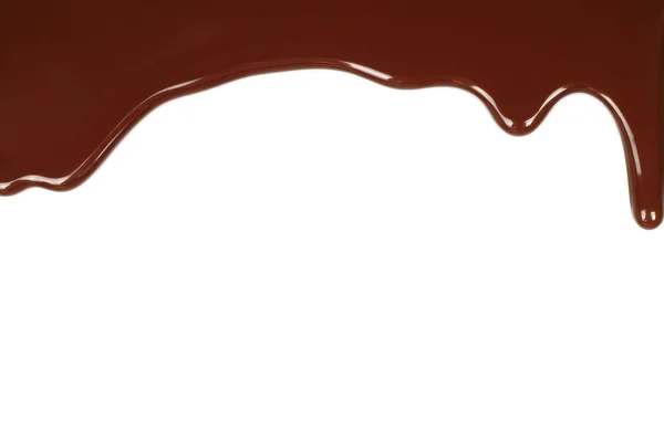 Капание расплавленного шоколада — стоковое фото