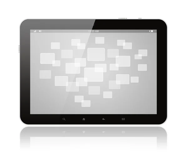 Sanal arabirim ile tablet pc — Stok fotoğraf