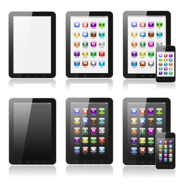 simge seti ile tablet pc