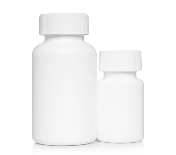 Weiße medizinische Behälter — Stockfoto