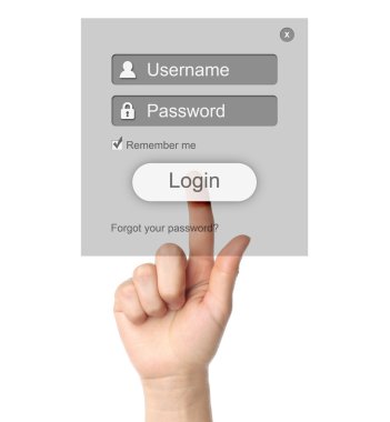 gri giriş kutusu form UI öğesi iterek el