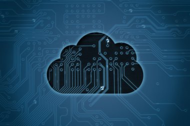 Cloud on circuit background