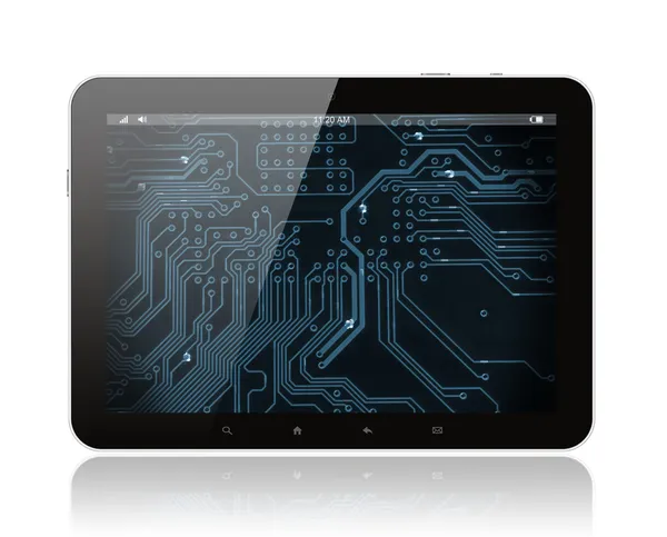 Tablet PC with circuit board — Stock Photo, Image