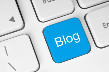 Mavi blog düğme