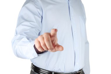 işadamı gösteren el ile