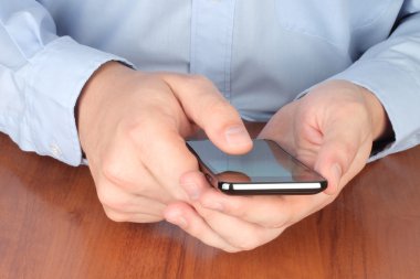akıllı telefon dokunmak işadamı
