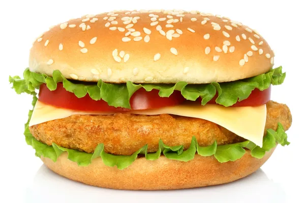 Big chicken hamburger — Stock Photo, Image