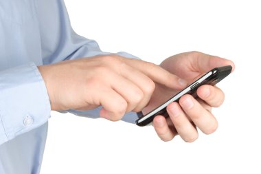 akıllı telefon dokunmak işadamı