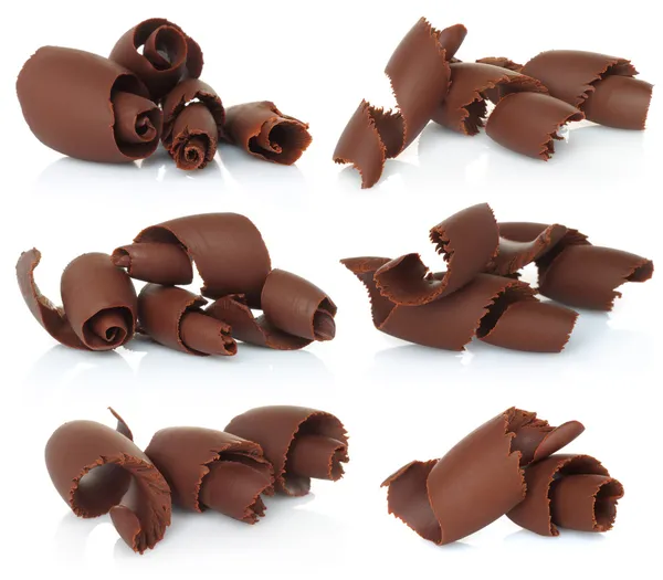 Conjunto de virutas de chocolate — Foto de Stock