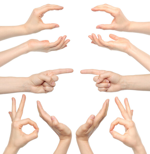 Collage of woman hands