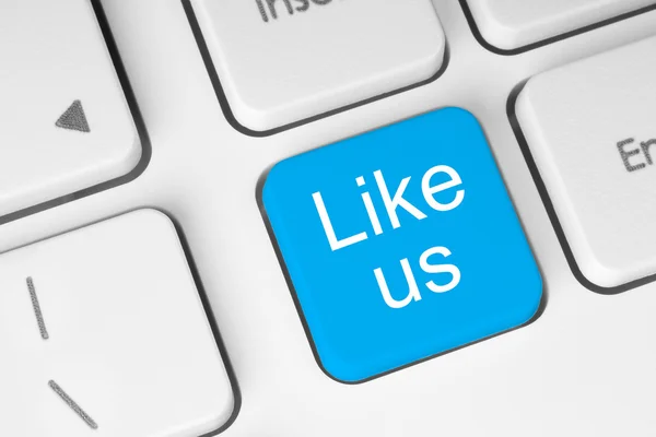 Blue like us button — Stock Photo, Image