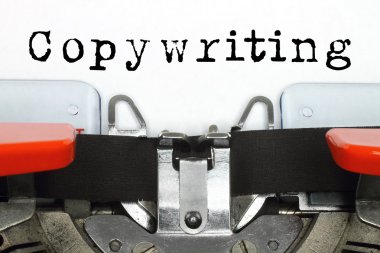 makine ile yazılan copywriting kelime yazarak bir parçası