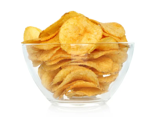 Burgonya chips-tál — Stock Fotó