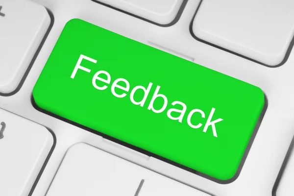 Pulsante feedback verde — Foto Stock