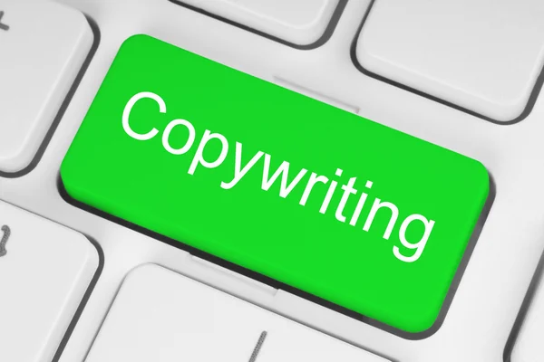 Yeşil copywriting düğmesi — Stok fotoğraf