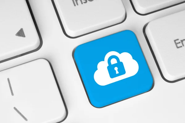 Concetto di sicurezza del cloud computing — Foto Stock