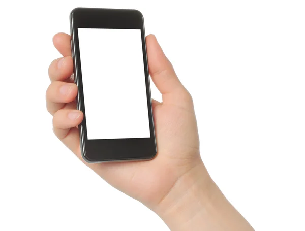 Trzymanie smartfona za rękę — Zdjęcie stockowe