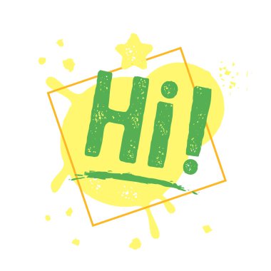 Konuşma Kabarcığı, beyaz arkaplanda boya tasarımı vektör çizimi