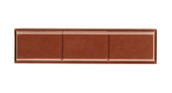 Čokoládová Tyčinka Horní Pohled Izolované Bílém Pozadí Close — Stock fotografie