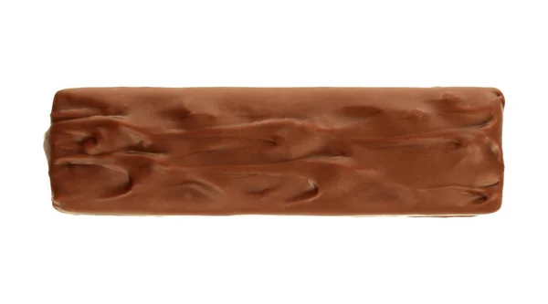 Barra Chocolate Vista Superior Isolado Fundo Branco Close — Fotografia de Stock