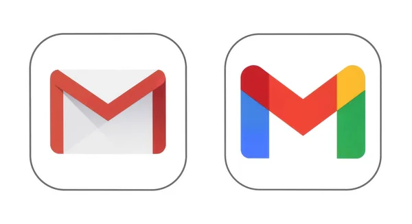 Kijev Ukrajna Január 2021 Google Mail Service Gmail Régi Ikonok — Stock Fotó