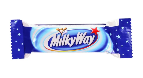 Kiev Ukraine December 2021 Milky Way Chocolate Bar White Background — стоковое фото