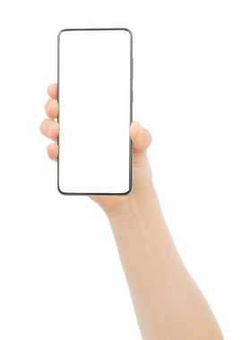 Modern Smart Phone, beyaz arka planda izole edilmiş.