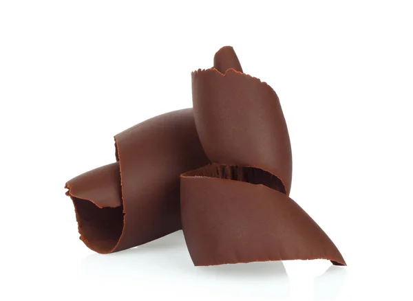 Шоколадные Завитки Белом Фоне — стоковое фото
